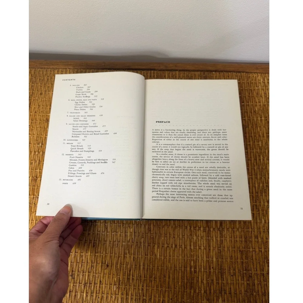 NY Times Menu Cook Book Craig Claiborne 1966 First Edition Vintage HC Recipes